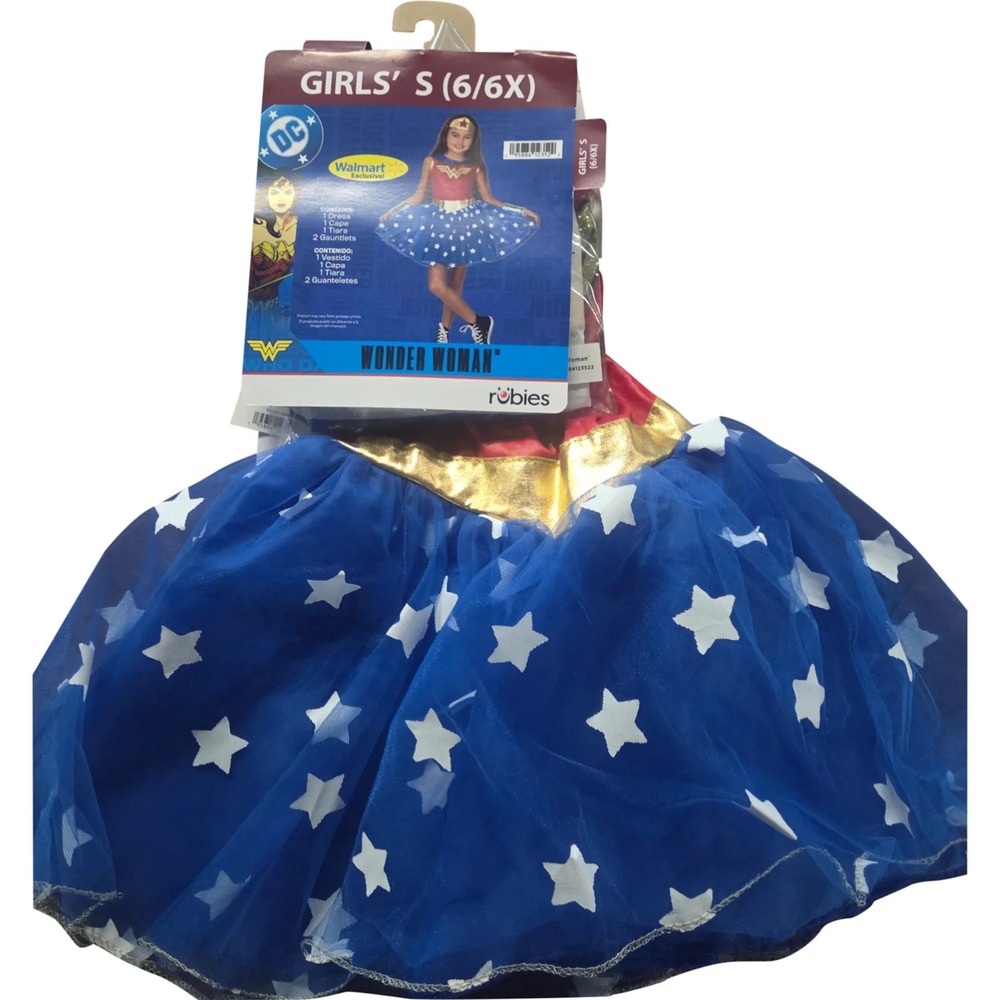 DC's Wonder Women Halloween Costume for Children, Girls' Size S (6/6x), by Rubie